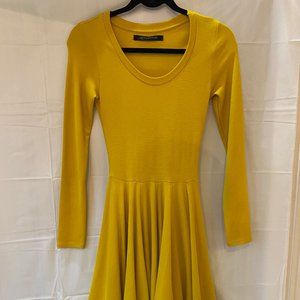 ZARA Long Sleeve Yellow Dress